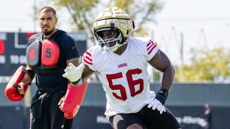 49ers defensive end Tarron Jackson hospitalized following scary training camp collision