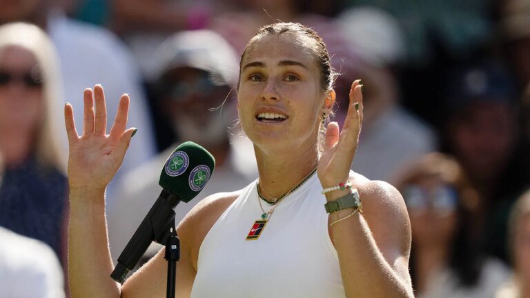 Aryna Sabalenka offers quick rebuttal in televised interview at Wimbledon: 'I didn't say that'