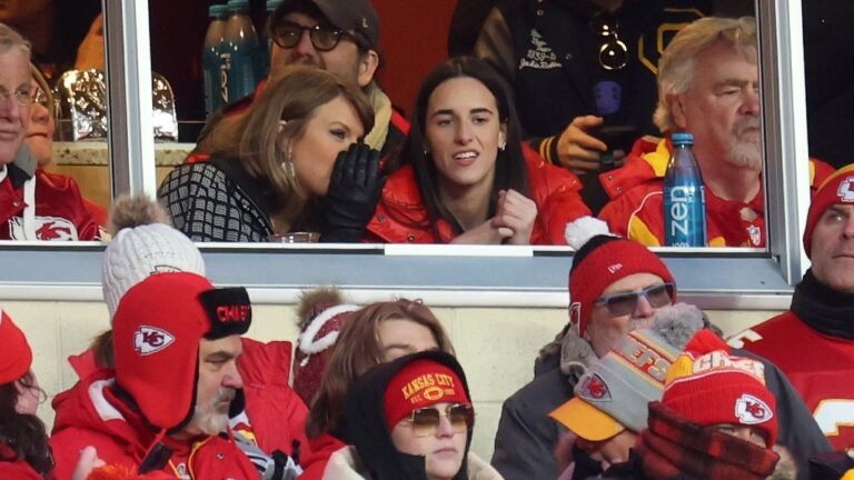 Caitlin Clark shares details of Taylor Swift conversation at Chiefs’ playoff game: ‘That was really fun’