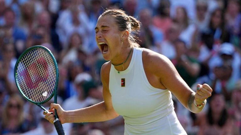 World No. 1-ranked Aryna Sabalenka narrowly avoids major upset, advances to Wimbledon semifinal
