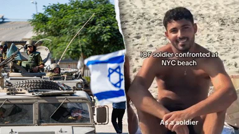 Anti-Israel activist confronts former IDF soldier on New York beach, gets questioned in return