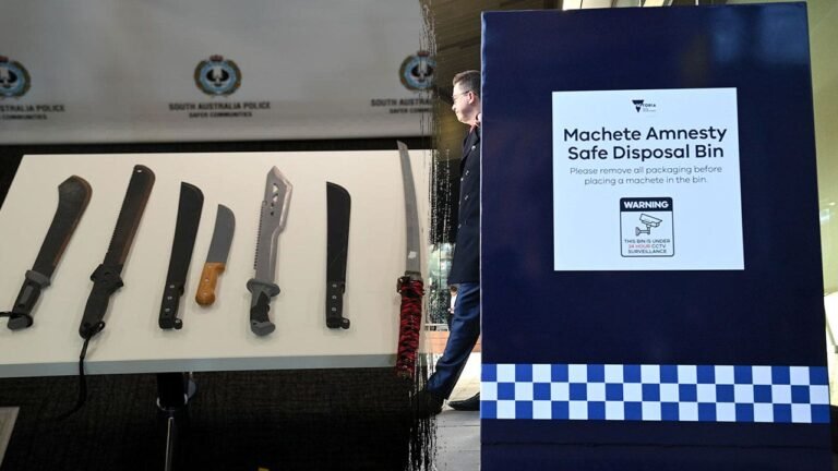 Australian state rolls out machete ‘disposal bins’ ahead of ban