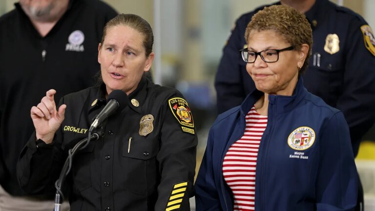 Ex-LA fire chief lodges claim against city, accusing mayor Karen Bass of 'smear campaign'
