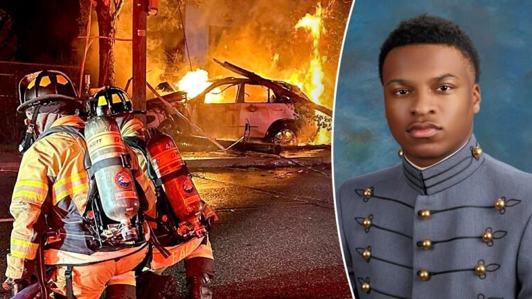Army football player Larry Pickett Jr rescues man from burning car in New York