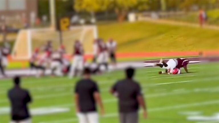Michigan high school football player injured in vicious body slam returns to field in wheelchair