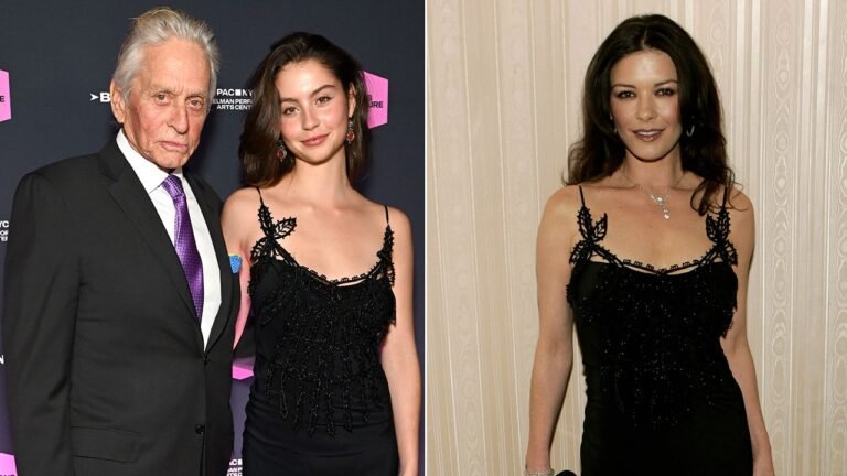 Catherine Zeta-Jones' daughter borrows her 20-year-old vintage dress for NYC gala