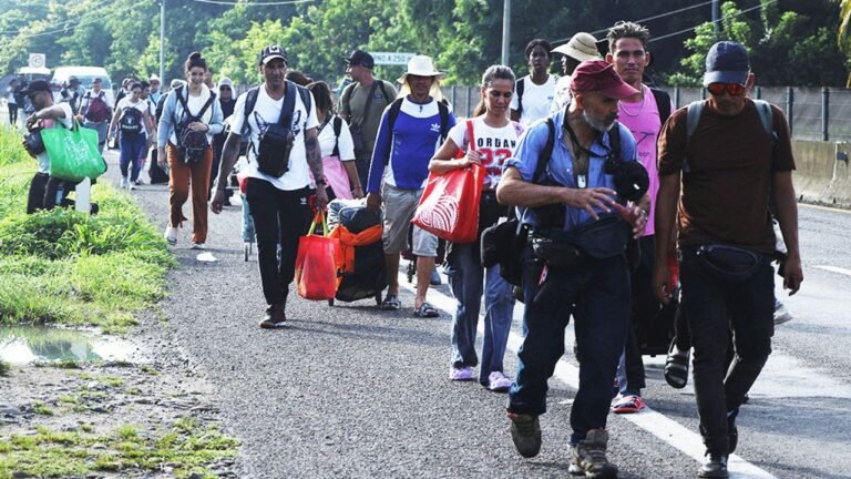 Cuban-led caravan aims for Mexico City as Trump policies deter migrants from US