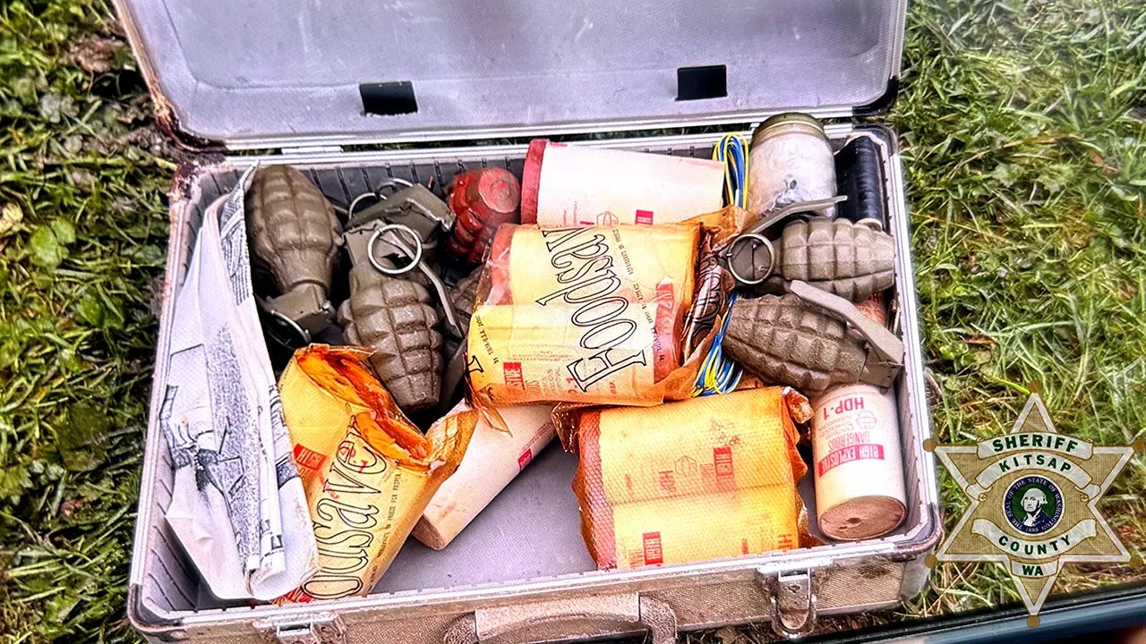 Contractors renovating Washington state home discover case of live military grenades packed with TNT