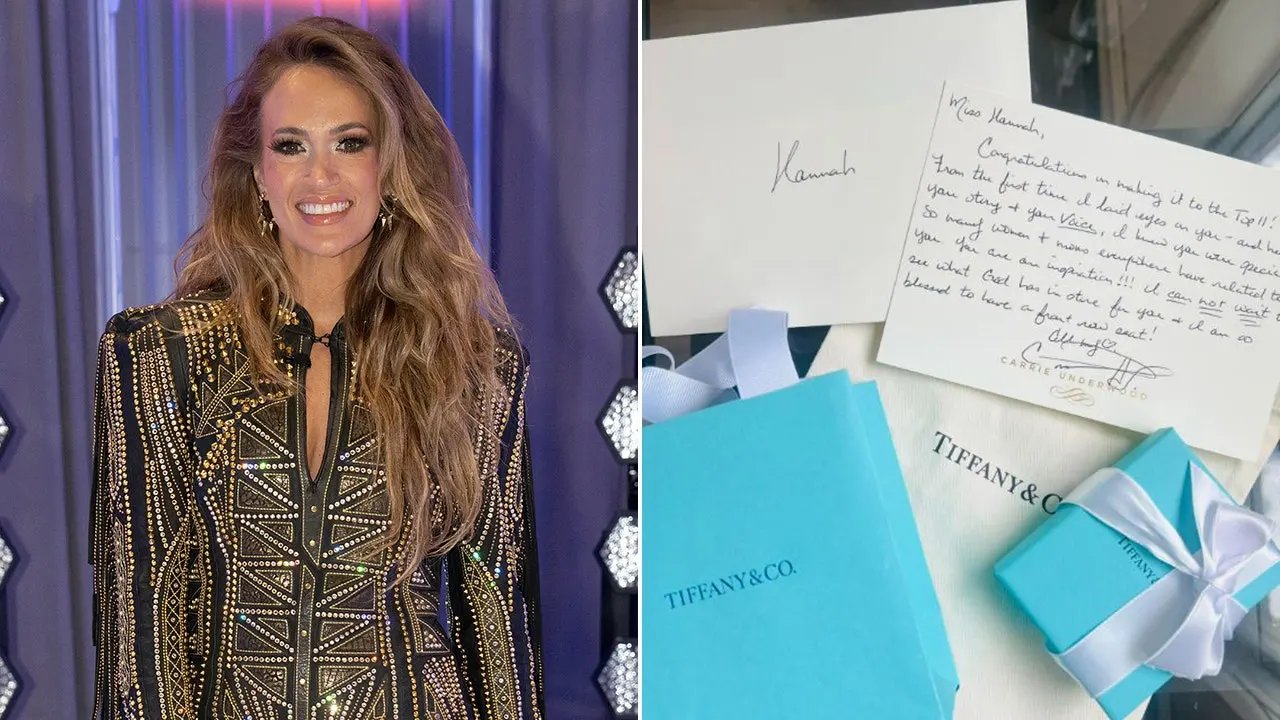 Carrie Underwood surprises 'American Idol' contestant with Tiffany jewelry and handwritten note
