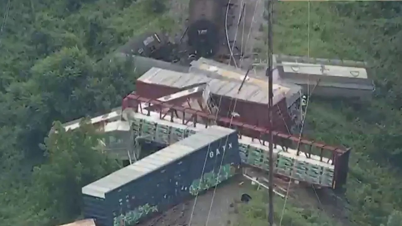 Hazmat crews rush to Pennsylvania train derailment as residents told to shelter in place