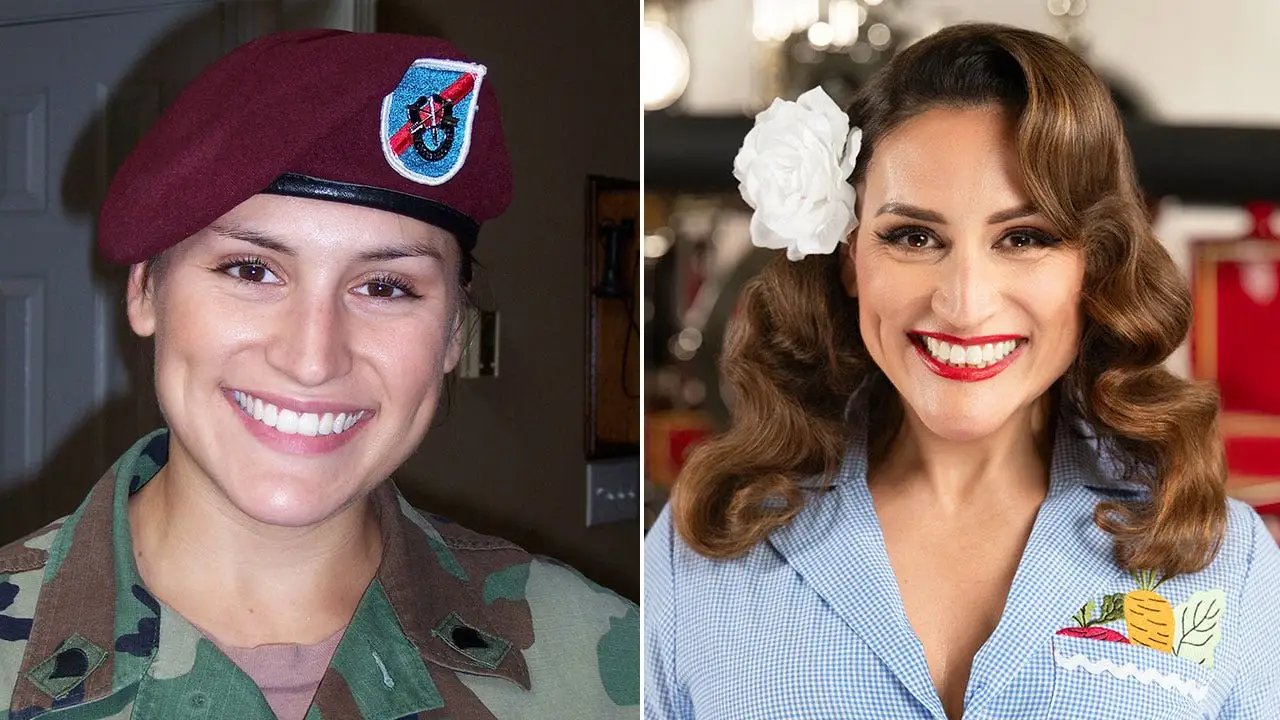 Army veteran nicknamed ‘Xena’ after daring missions with Green Berets trades combat gear for pinup glamour