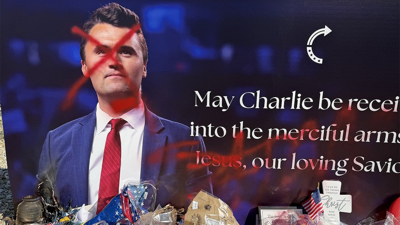 Charlie Kirk statue defaced with red paint, Jesus crossed out days after 1-year mark of assassination
