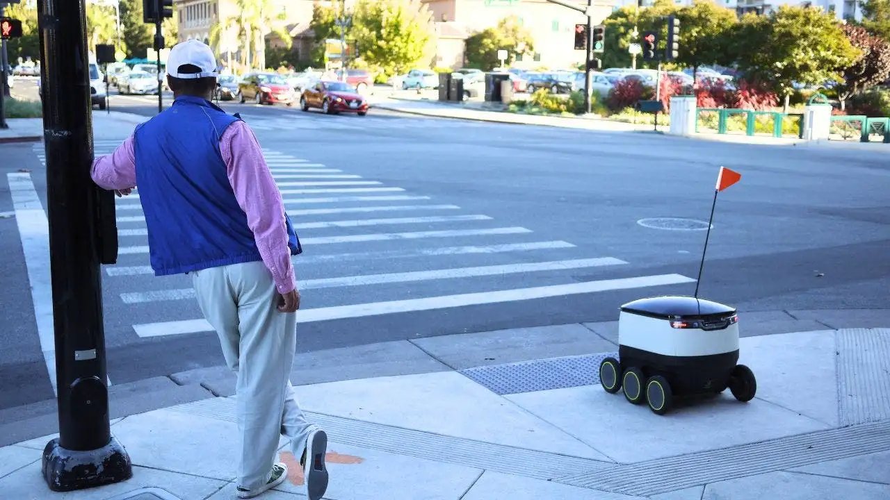 Pennsylvania law requires delivery robots to yield to pedestrians, yet protester still faced arrest